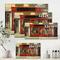 Designart - Red Facade of Charming Shop In Paris I - French Country Canvas Wall Art Print